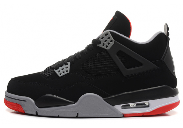 Nike Air Jordan IV 4 Retro Black Cement с мехом