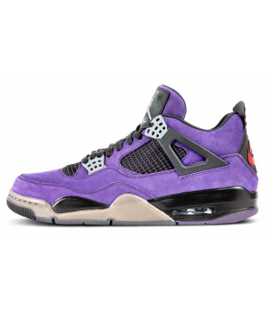 Nike Air Jordan 4 x Travis Scott Purple Suede Black