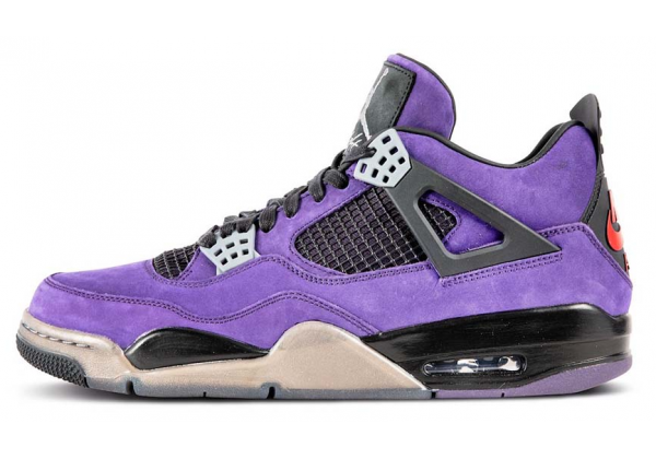 Nike Air Jordan 4 x Travis Scott Purple Suede Black